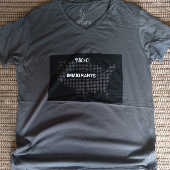New men t-shirt Nation of Immigrants theme - Size L - 100% Pima Cotton - Picture 4 of 4